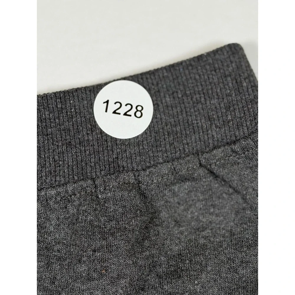 True Religion Shorts Mens Small Gray Fleece Sweat Drawstring Logo Athletic
